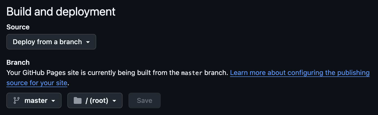 github pages 설정